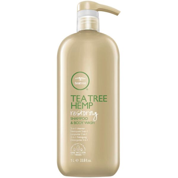 paul mitchell tea tree hemp restoring shampoo & body wash 1 liter