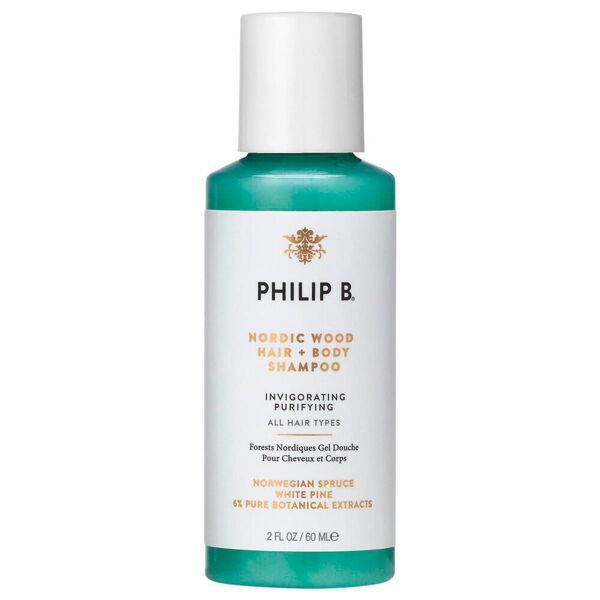 philip b nordic wood hair & body shampoo 60 ml