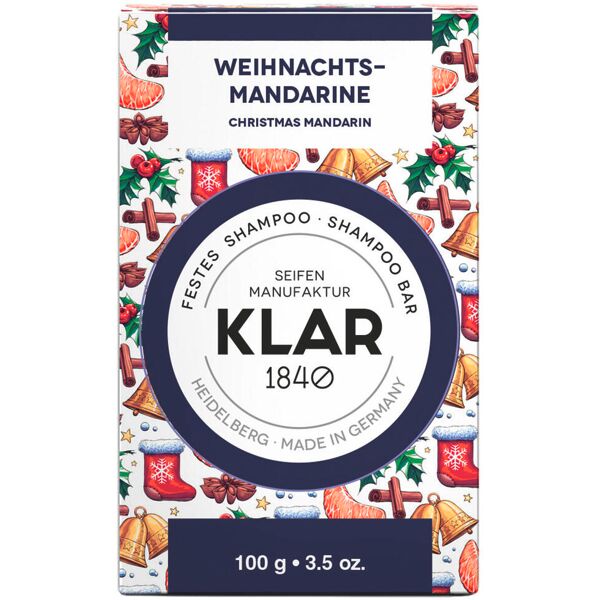 klar shampoo compatto al mandarino di natale 100 g