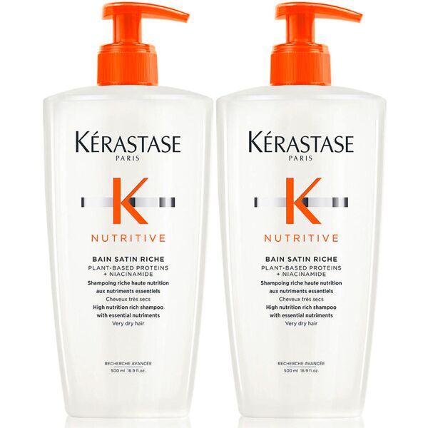 kérastase nutritive bain satin riche shampoo bundle 2 x 500 ml