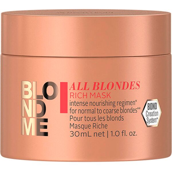 schwarzkopf professional blondme all blondes rich mask 30 ml