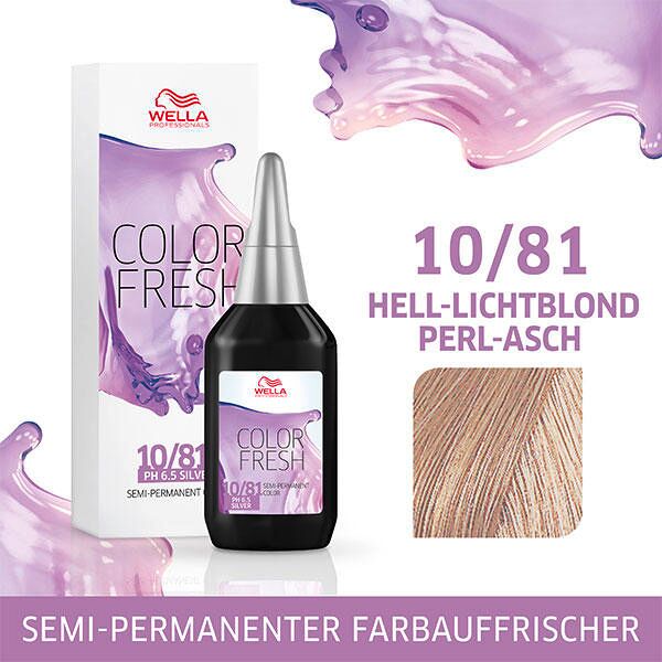 wella color fresh silver 10/81 hell lichtblond perl asch, 75 ml