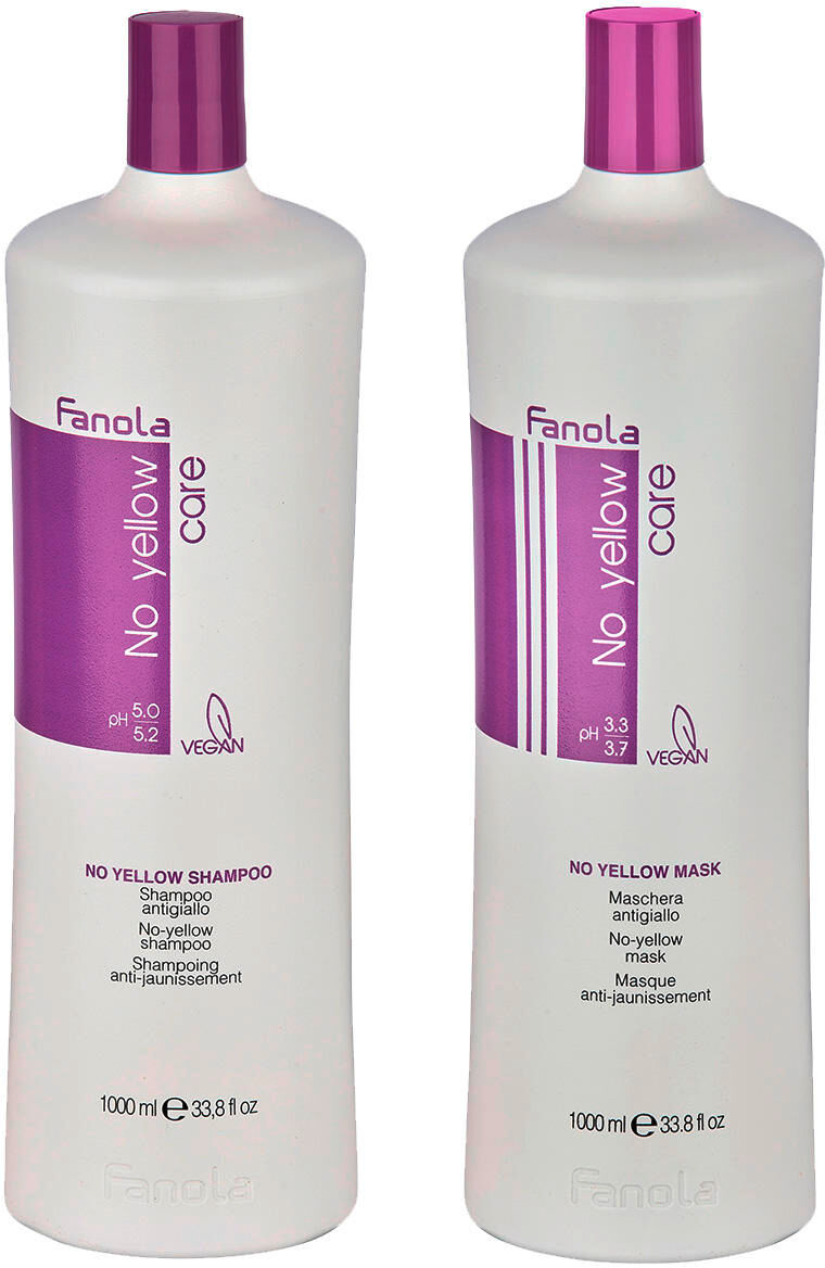 fanola no yellow set 2 (shampoo 1000 ml + mask 1000 ml)