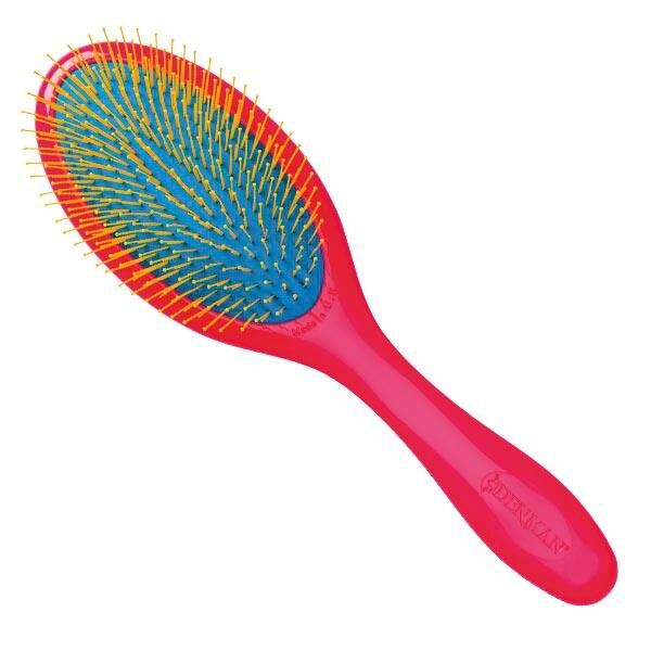 denman tangle tamer gentle detangling brush rosa rosa