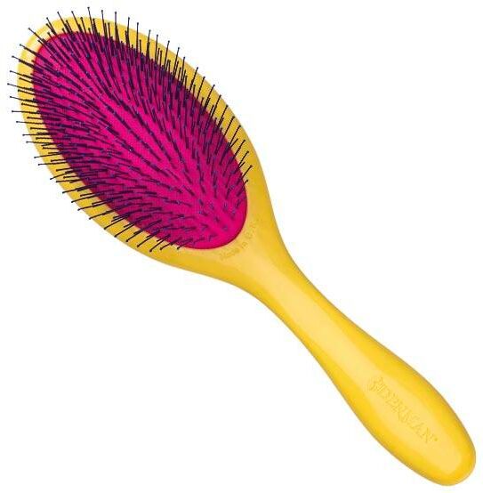 denman tangle tamer gentle detangling brush giallo giallo