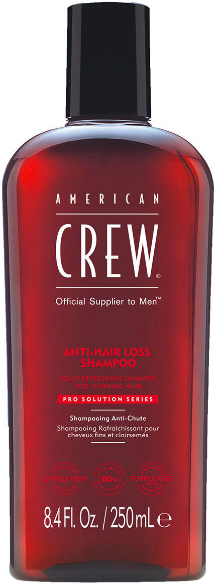 american crew anti-hair loss shampoo scalp refreshing shampoo for thinning hair 250 ml