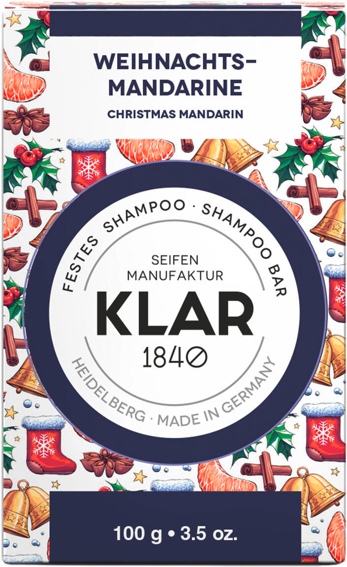 klar shampoo compatto al mandarino di natale 100 g