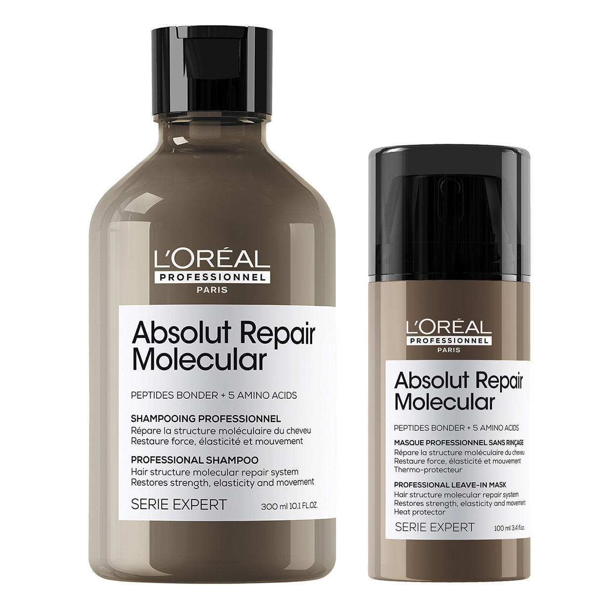 l'oréal professionnel paris serie expert absolut repair molecular set 2 shampoo + leave in mask