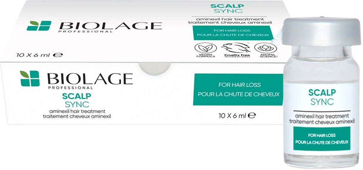 biolage scalp sync pro-aminexil anti-hair loss tonic packung mit 10 x 6 ml