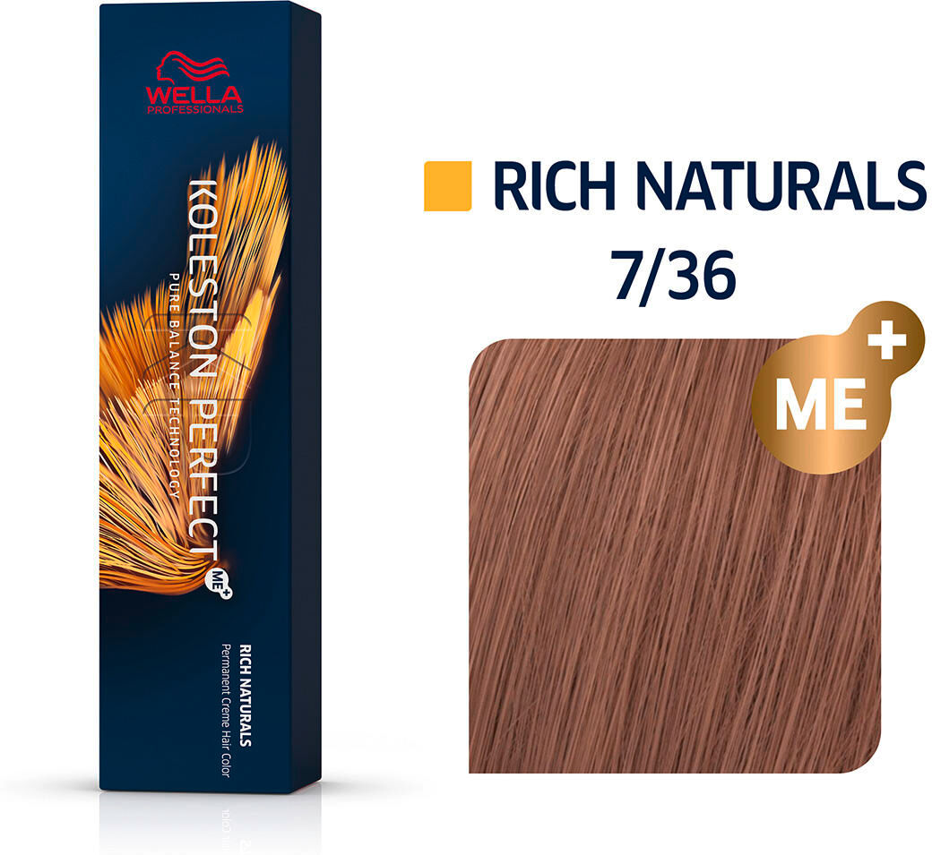 Wella Koleston Perfect Rich Naturals 7/36 Biondo medio Oro Viola, 60 ml