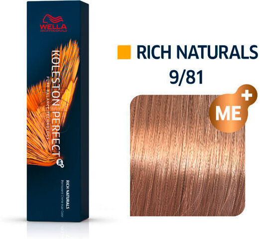 Wella Koleston Perfect Rich Naturals 9/81 Biondo chiaro cenere perla, 60 ml