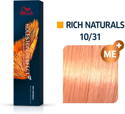 Wella Koleston Perfect Rich Naturals 10/31 Biondo Chiaro Oro Cenere, 60 ml