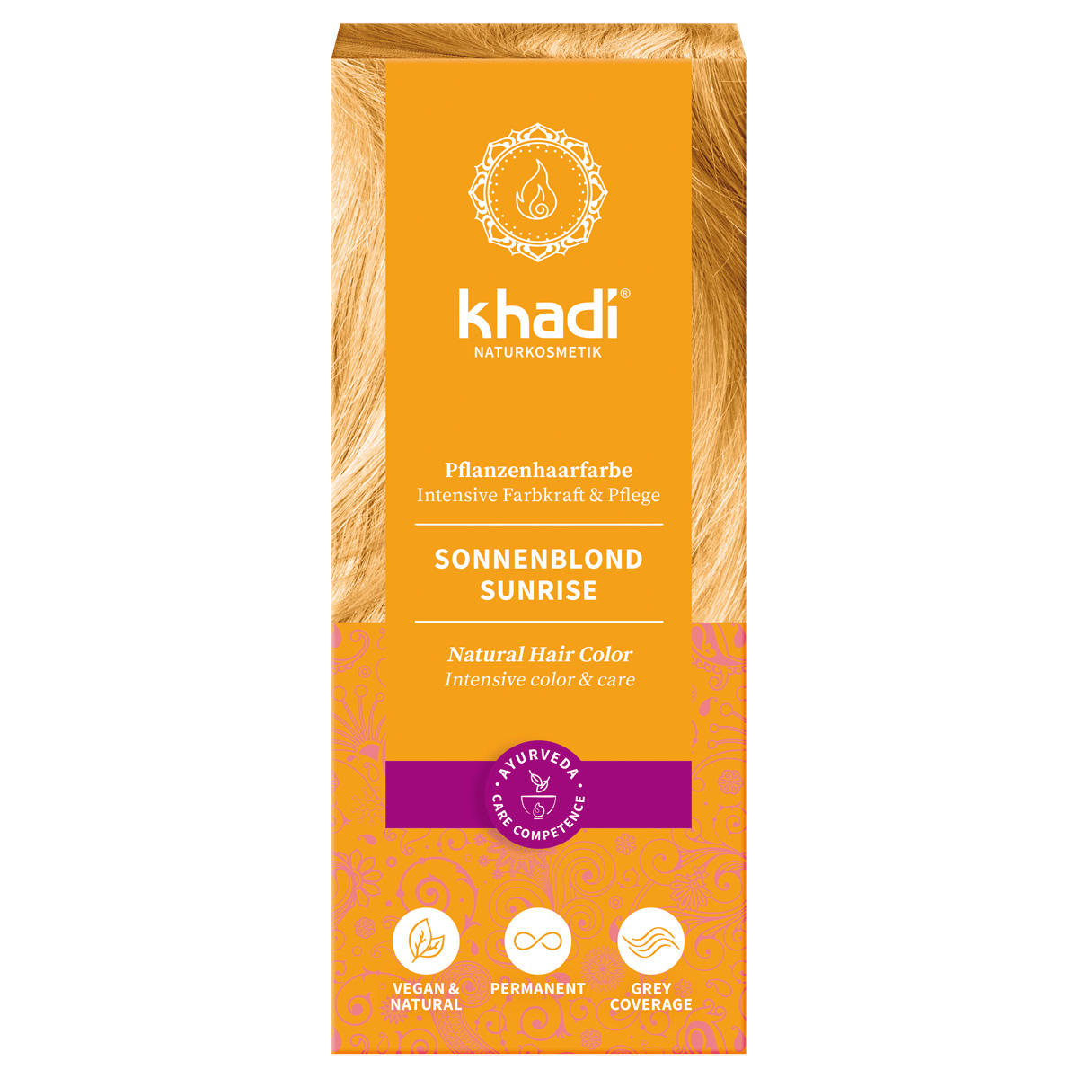 khadi Colore capelli vegetali biondo sole 100 g