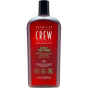 American Crew 3 in 1 tea tree - Am & Body 3-IN-1 shampoo al tea tree, balsamo e gel doccia 3in1 per uomini (1000ml) American Crew 3 in 1 tea tree - Am & Body 3-IN-1 shampoo al tea tree, balsamo e gel doccia 3in1 per uomini (1000ml)