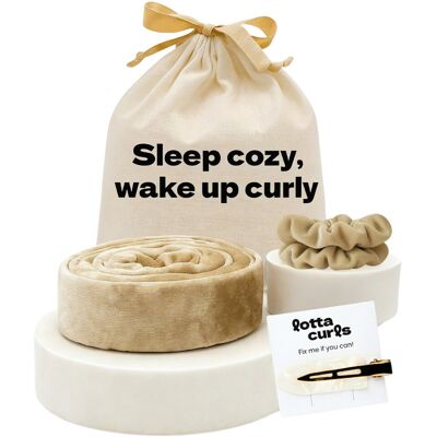 lotta curls Set di nastri arricciacapelli beige lucido lotta curls Set di nastri arricciacapelli beige lucido