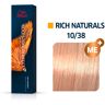 Wella Koleston Perfect Rich Naturals 10/38 Biondo Chiaro Marrone Oro, 60 ml