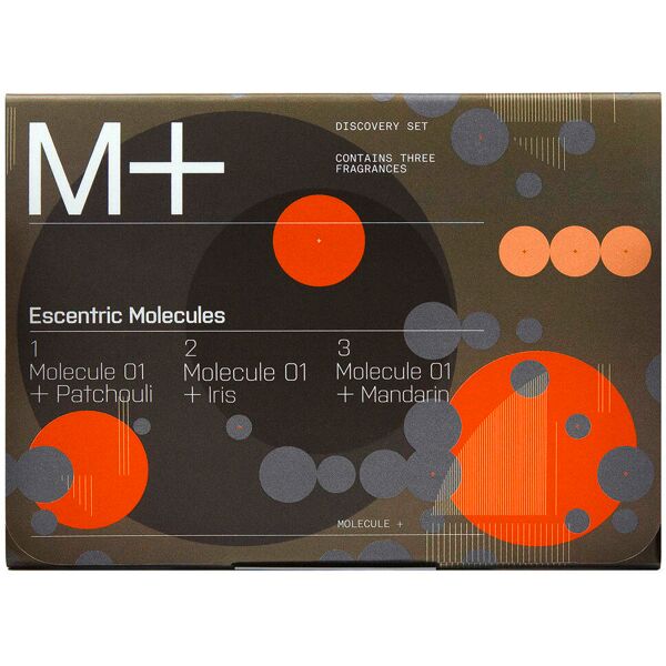 escentric molecules molecule 01 + iris, mandarin, patchouli discovery set 3 x 2 ml