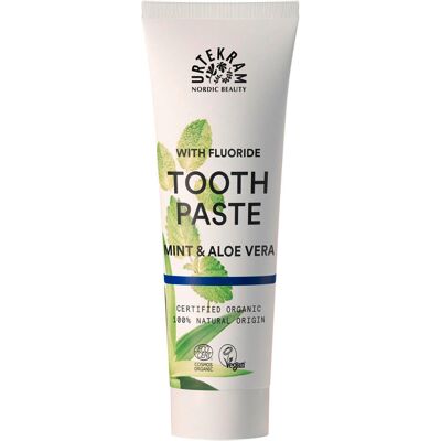 URTEKRAM Tooth Paste Mint & Aloe Vera With Fluoride 75 ml URTEKRAM Tooth Paste Mint & Aloe Vera With Fluoride 75 ml