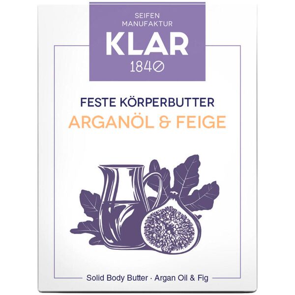 klar burro solido per il corpo olio di argan & fico 60 g