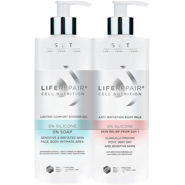 sbt liferepair duo pack shower gel + body milk 2 x 400 ml