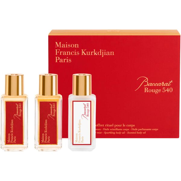 maison francis kurkdjian paris baccarat rouge 540 body ritual set 3 x 35 ml