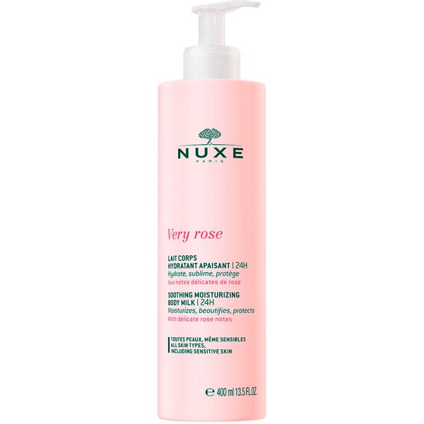 nuxe very rose soothing moisturizing body milk 400 ml