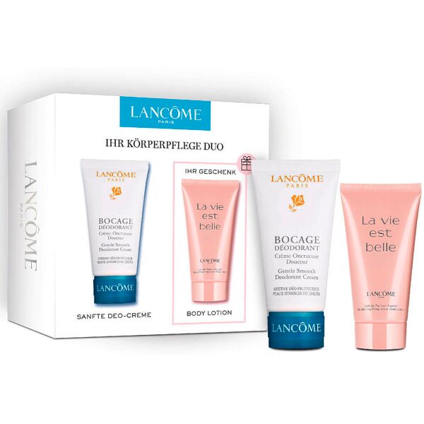 lancome bocage déodorant & la vie est belle body lotion set 2 x 50 ml