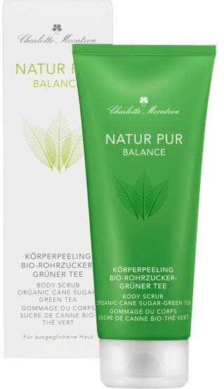 charlotte meentzen natur pur balance scrub corpo zucchero di canna biologico tè verde 200 ml