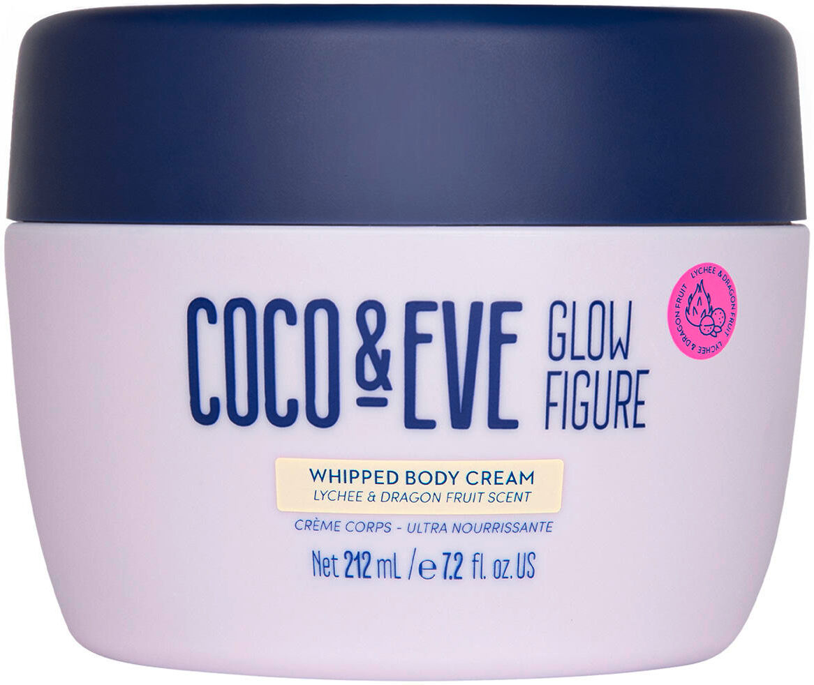 coco & eve glow figure whipped body cream (dragonfruit & lychee scent) 212 ml