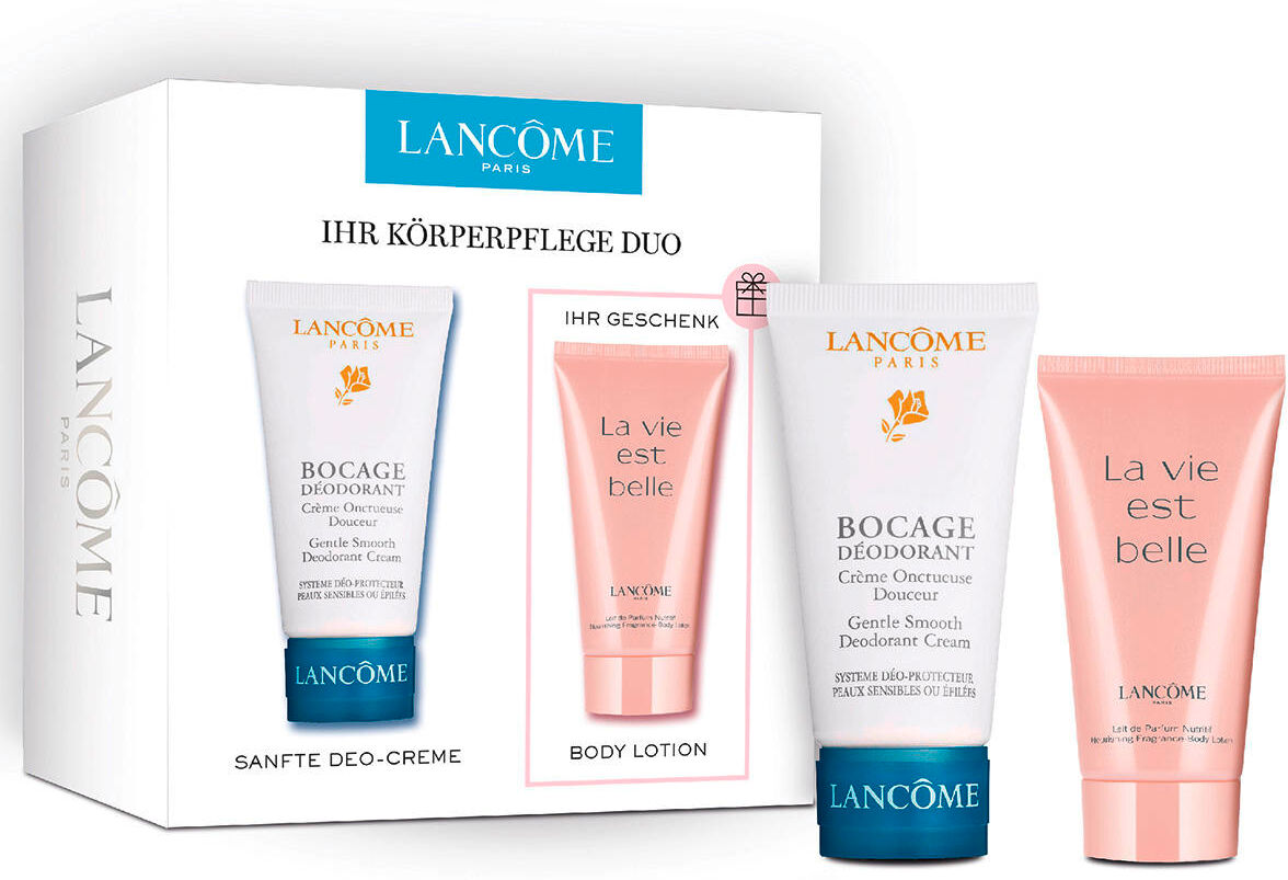 lancome bocage déodorant & la vie est belle body lotion set 2 x 50 ml