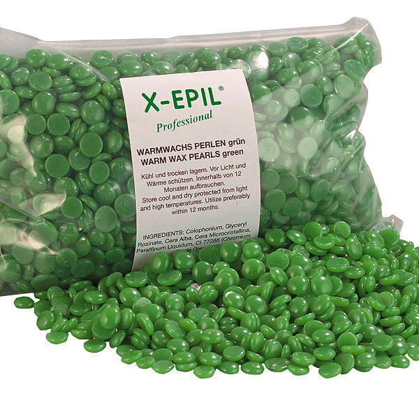 x-epil perle di cera calda verde, sacchetto da 500 g, 500 g