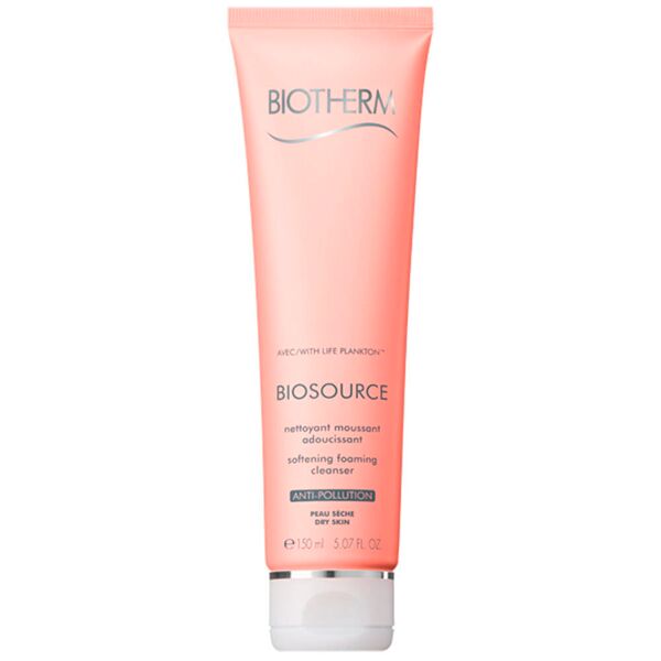 biotherm biosource detergente schiumoso addolcente schiuma detergente per pelle secca 150 ml