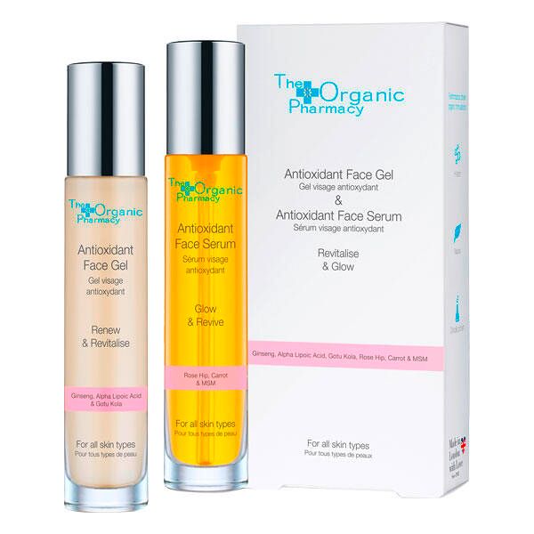 the organic pharmacy set duo antiossidante gel e siero