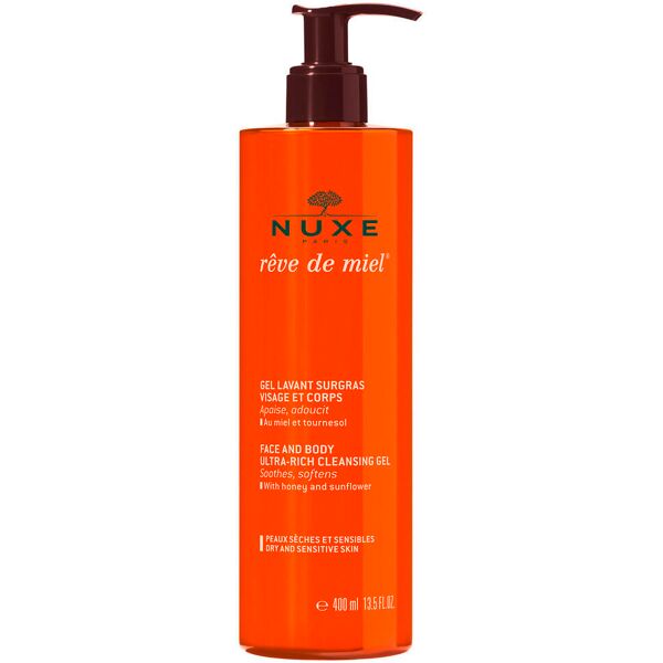 nuxe rêve de miel face and body ultra-rich cleansing gel 400 ml