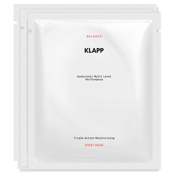 klapp hyaluronic multi level performance triple action moisturizing sheet mask pro packung 3 stück