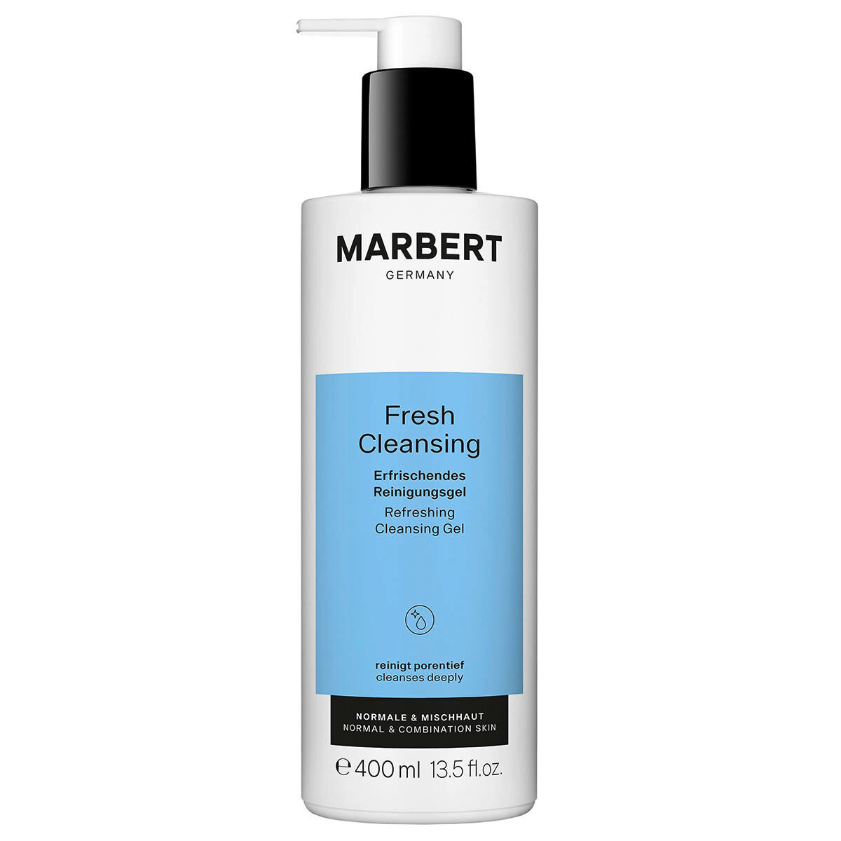 marbert fresh cleansing gel detergente rinfrescante 400 ml
