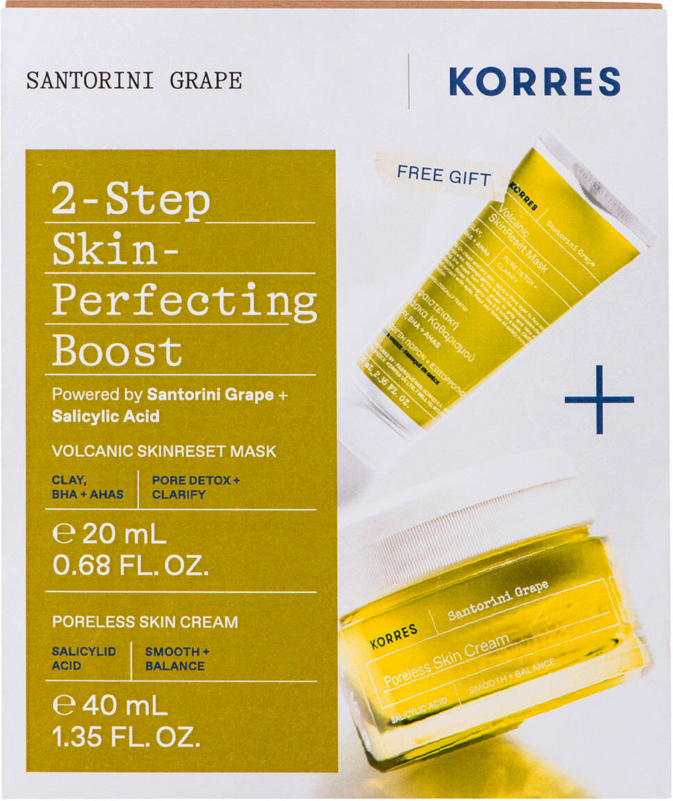 korres santorini grape set boost in 2 fasi per la perfezione della pelle