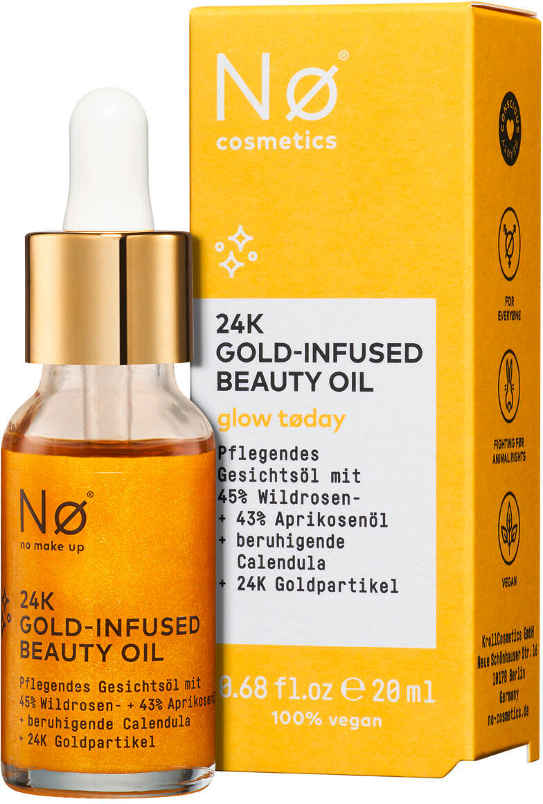 nø cosmetics glow tøday 24k gold-infused beauty oil 19 ml