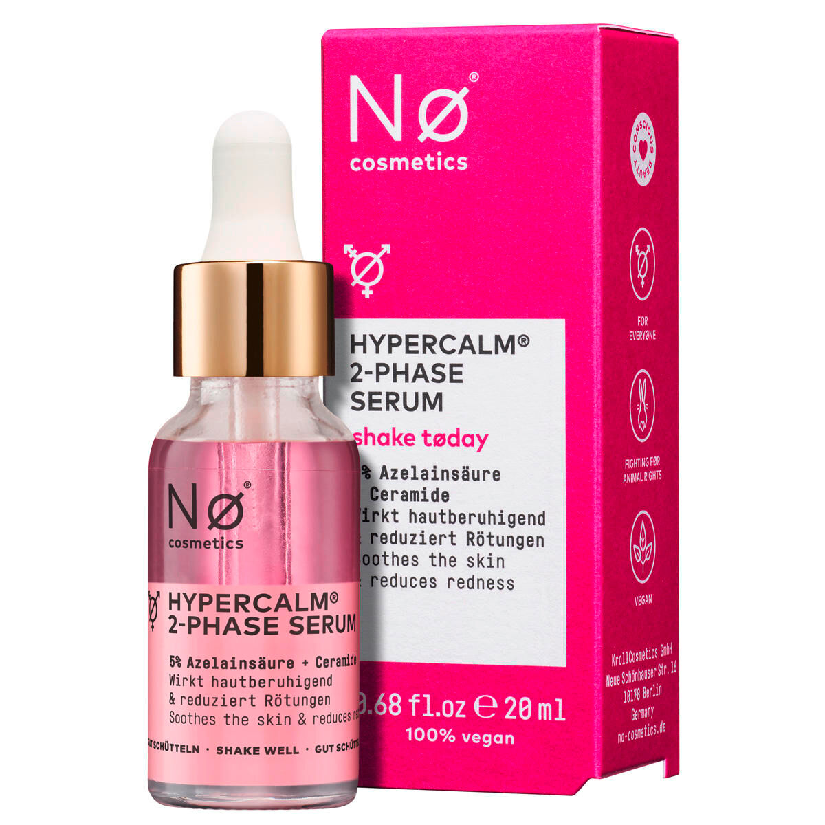 nø cosmetics shake tøday hypercalm 2-phase serum 20 ml