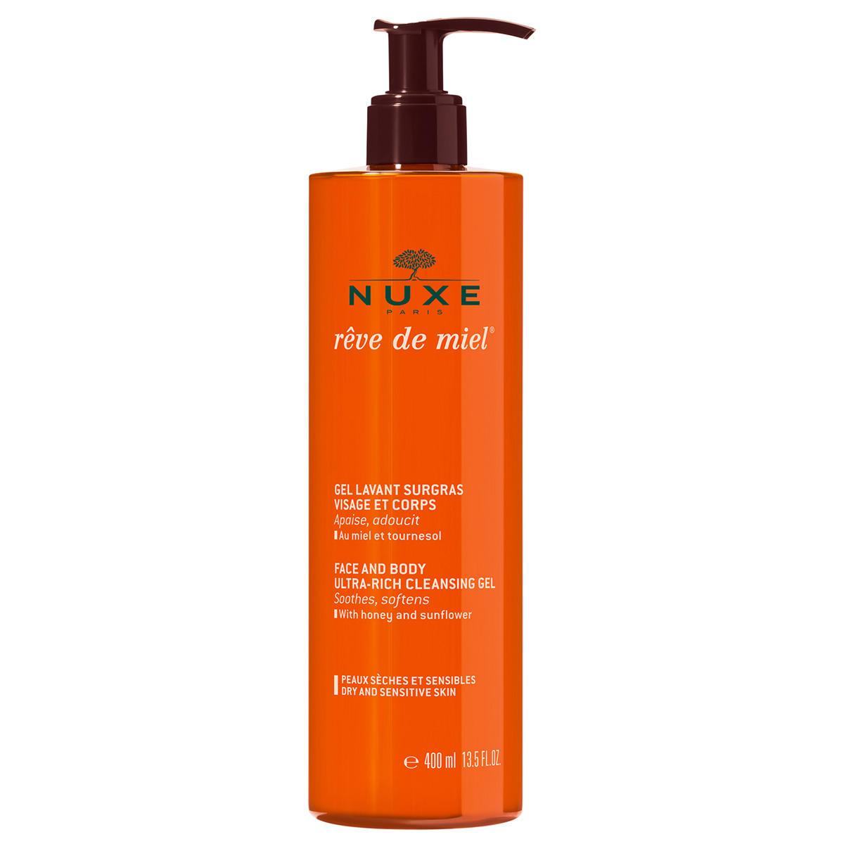 NUXE Rêve de Miel Face and Body Ultra-Rich Cleansing Gel 400 ml