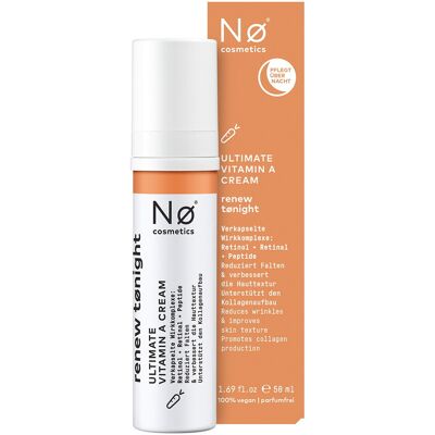 Nø Cosmetics renew tønight Ultimate Vitamin A Cream 50 ml Nø Cosmetics renew tønight Ultimate Vitamin A Cream 50 ml