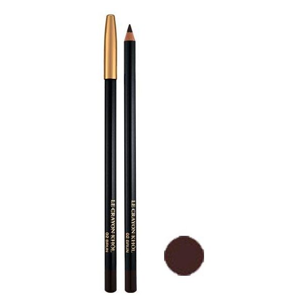 lancome matita crayon khôl kajal 02 brun, 1,5 g brun