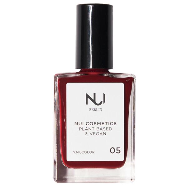 nui cosmetics natural nailcolor 05 dark red 14 ml