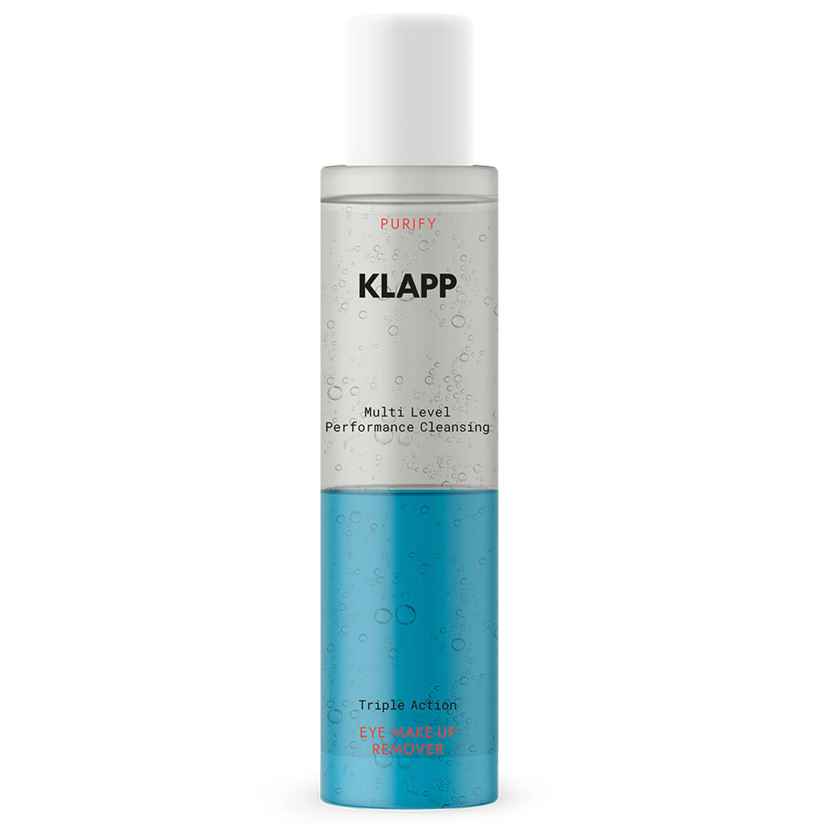 klapp multi level performance cleansing triple action eye make-up remover 125 ml