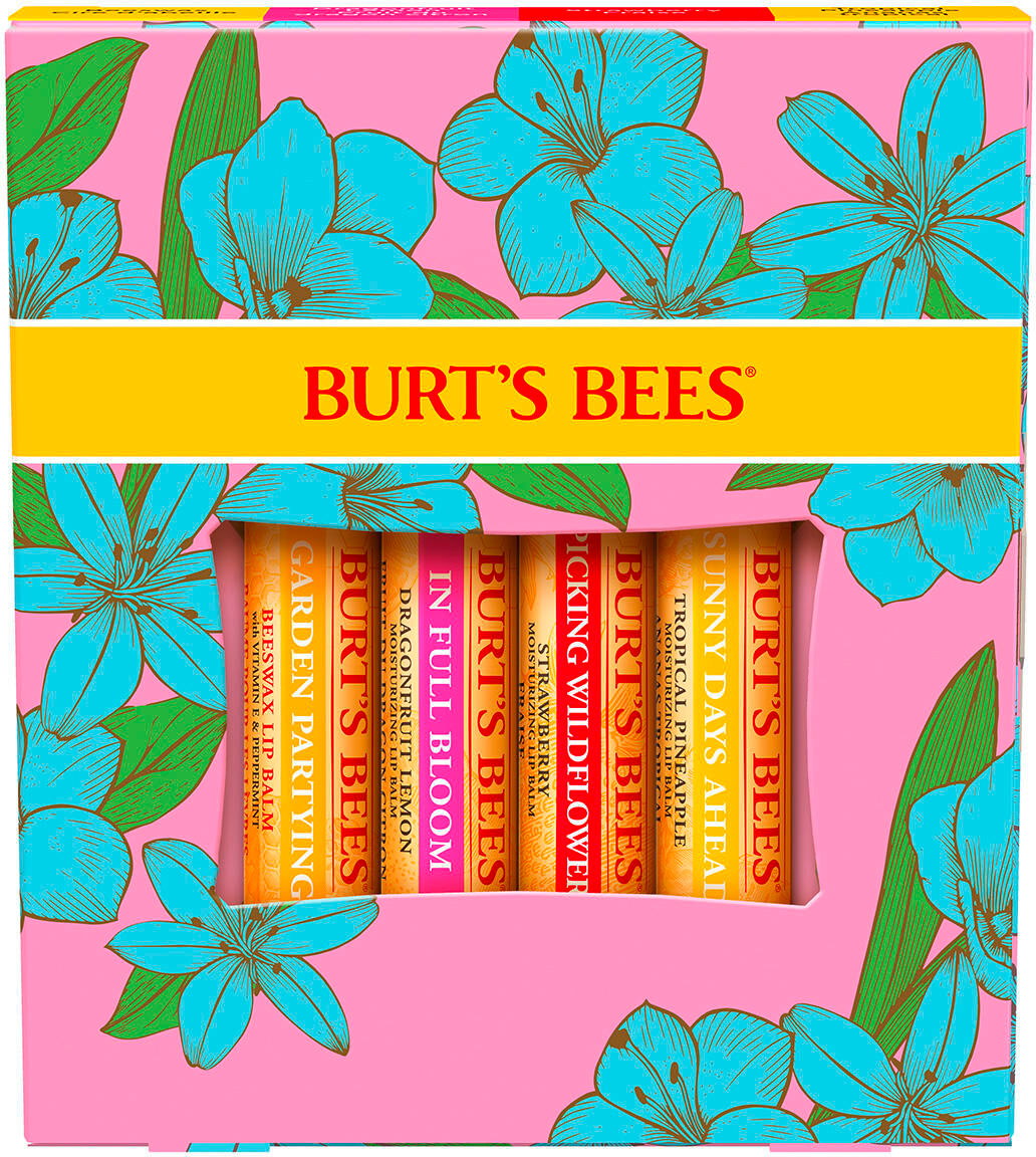 burt´s bees set regalo di balsamo per labbra in full bloom 4 stück