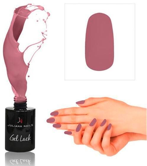 juliana nails gel lack make up aschrosa, flasche 6 ml trucco rosa cenere