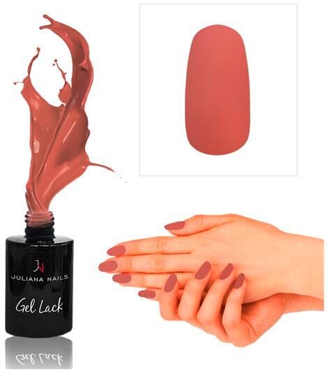 juliana nails gel lack nude blush, bottiglia 6 ml rouge