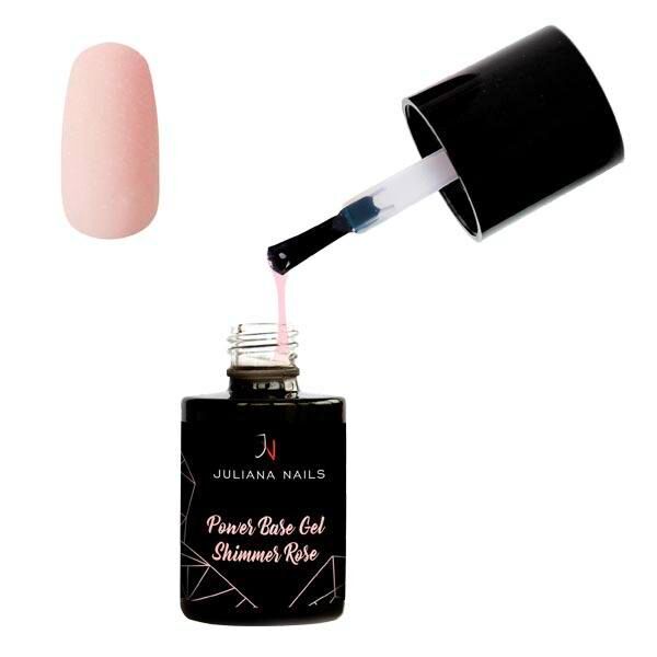 juliana nails power base gel shimmer rose 15 ml rosa luccicante