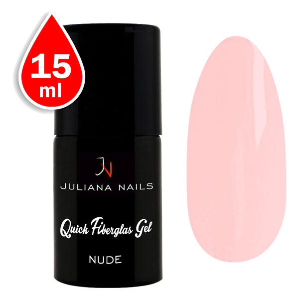 juliana nails quick fiberglas gel nude, 15 ml nudo