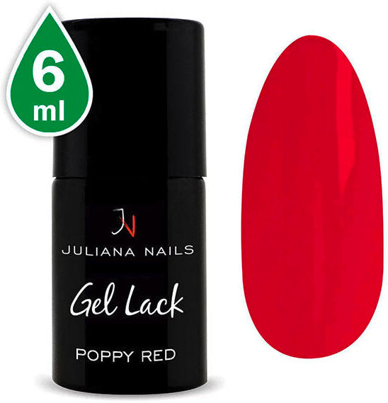 juliana nails gel lack poppy red, flasche 6 ml rosso papavero